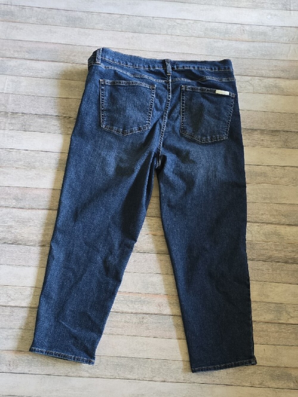 Jessica Simpson 18w Harmony High Rise Slim Straight Dark Blue Jeans - Picture 4 of 5